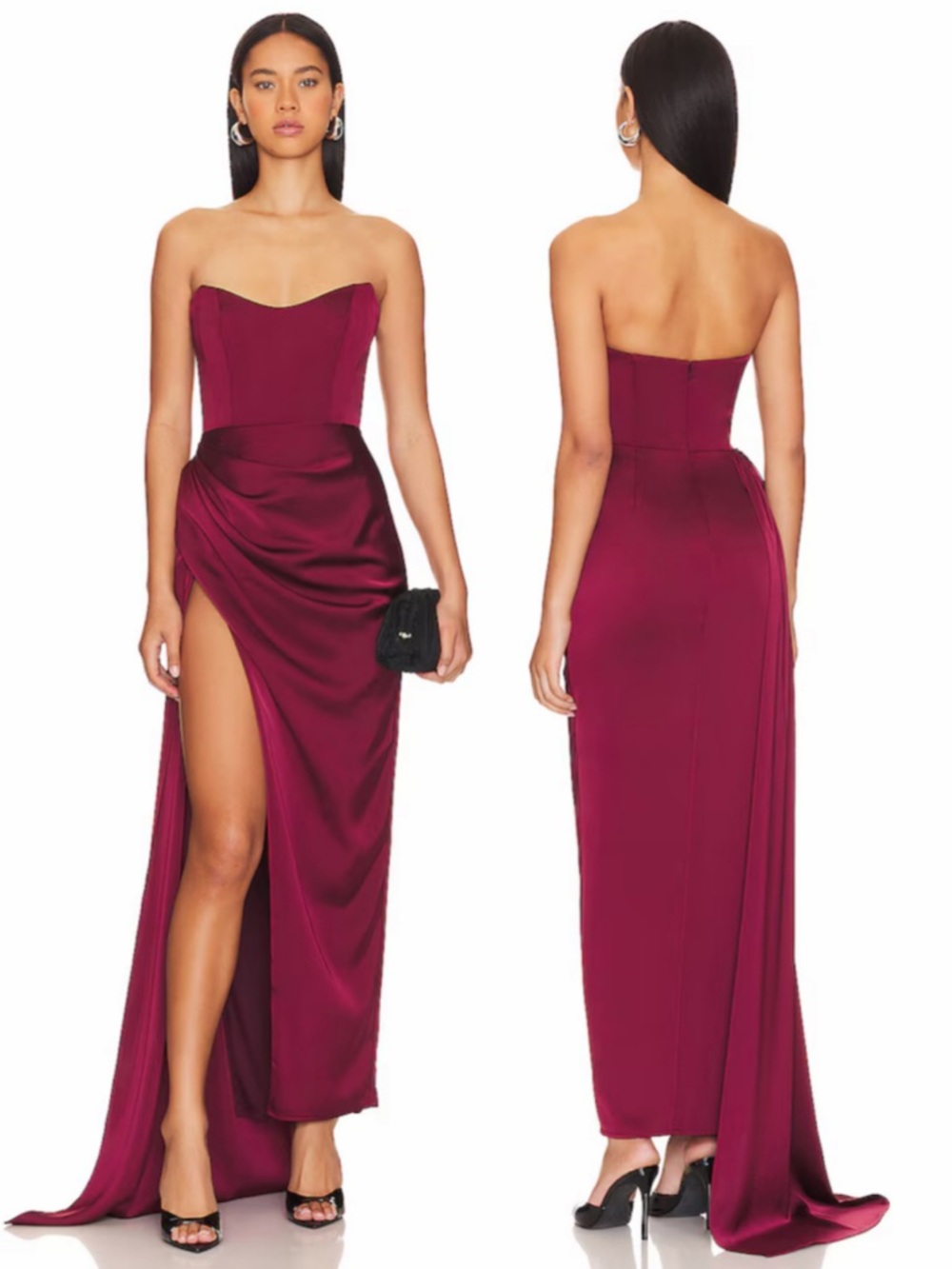 Katie May Bita Gown Maxi Dress in Bordeaux Deep Wine Size XS NEW! New with tags!